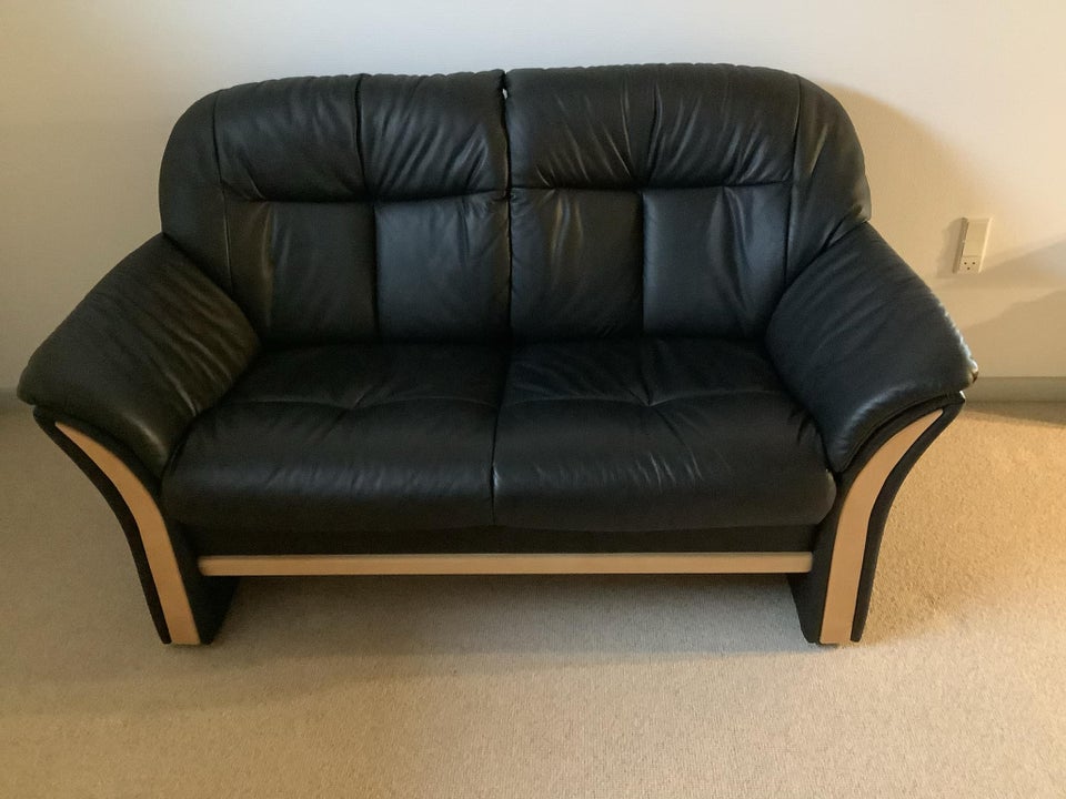 Sofa, læder, 2 pers.