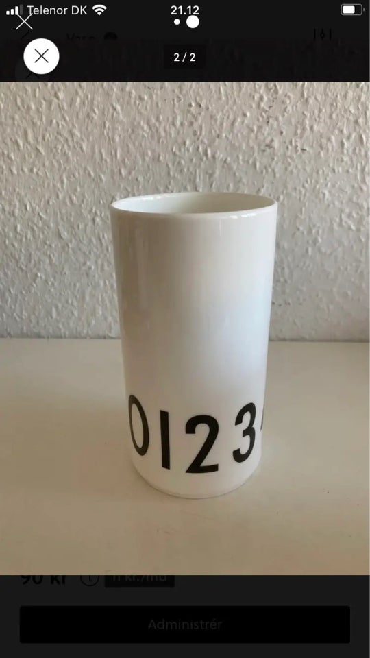 Porcelæn Design letters skål med