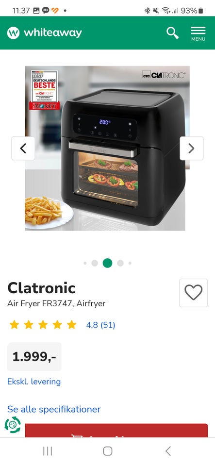 Airfryer Clatronic Air Fryer