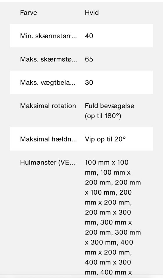 andet, Andet mærke, Vogel TV ophæng