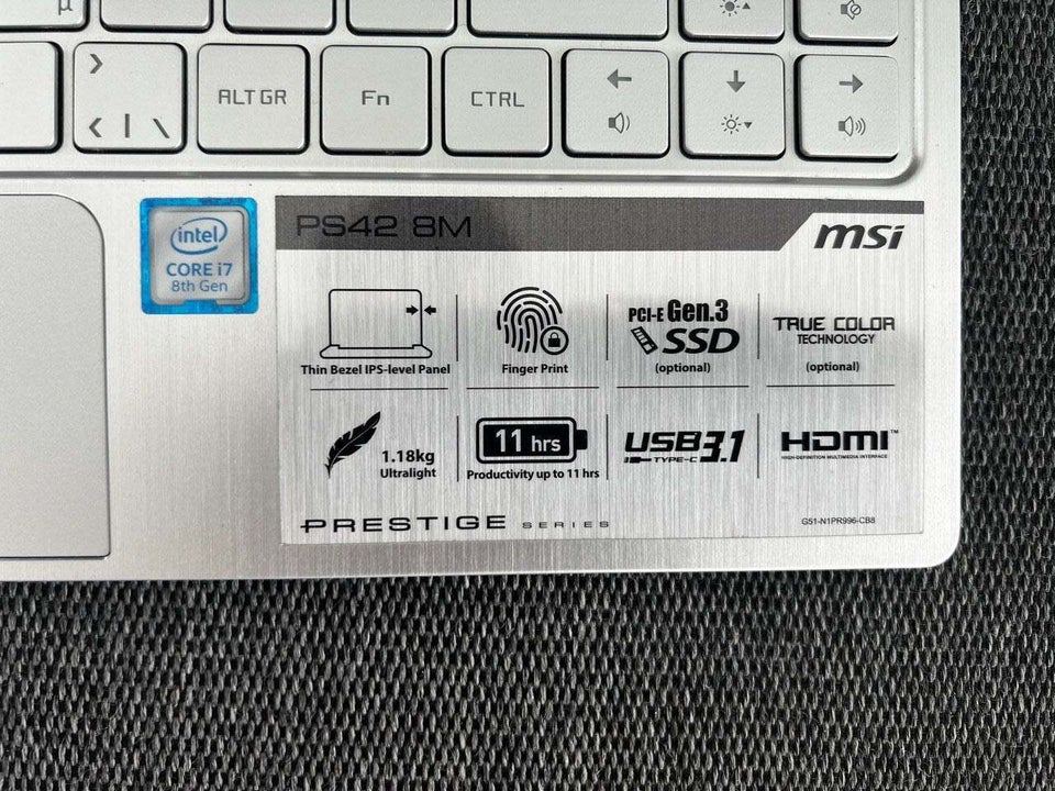 MSI icore 7 GHz DDR4 8GB GB ram