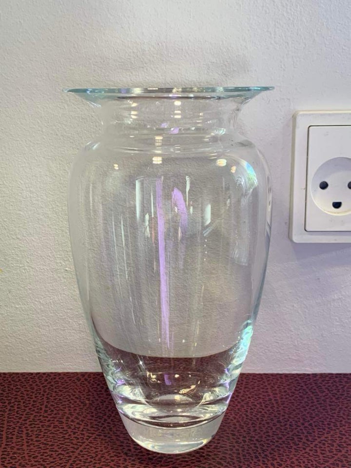 Glas Stor Saturn vase i klart glas