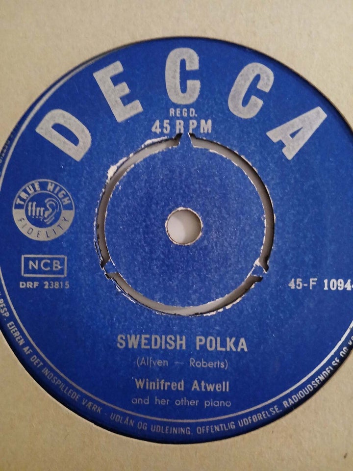 Single Winifred Atwell Swedish