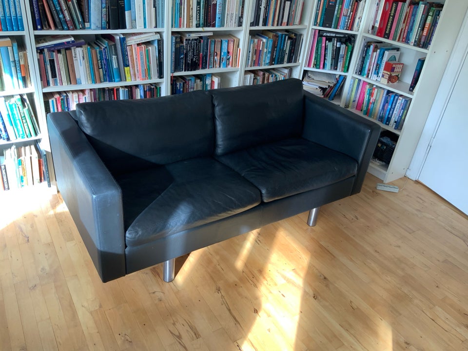 Sofa, læder, 3 pers.