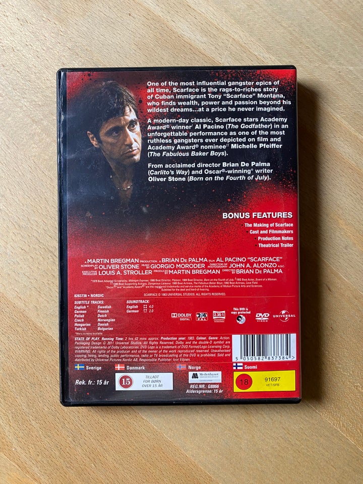 Scarface (1983), DVD, action