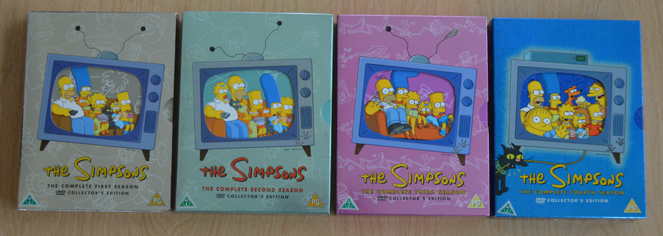 The Simpsons sæson 1-4, DVD,