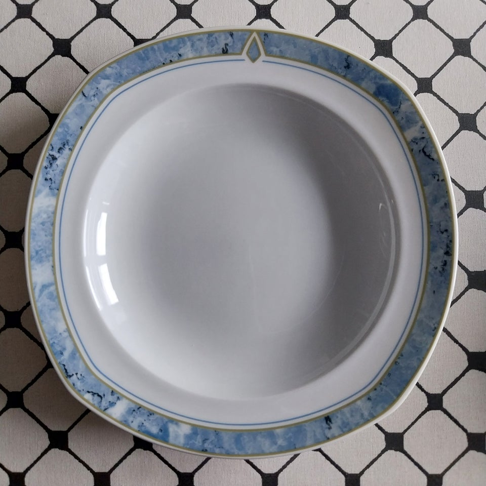 Porcelæn Dybe tallerkener Safir