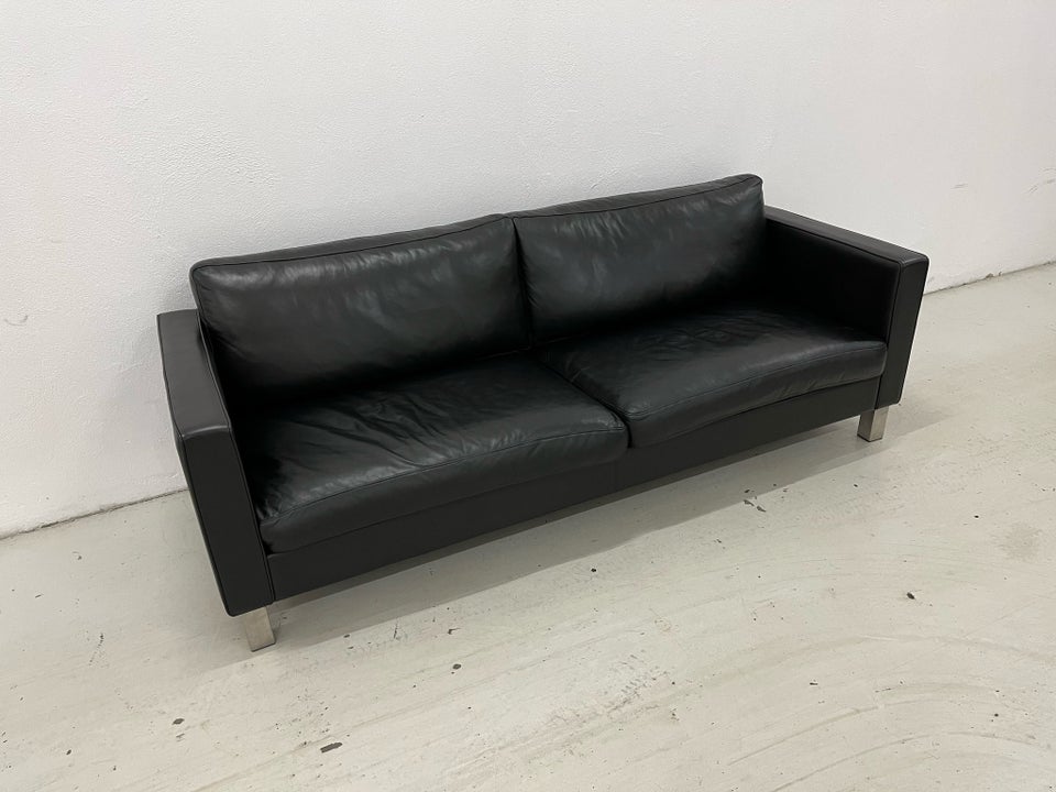 Sofa, læder, 3 pers.