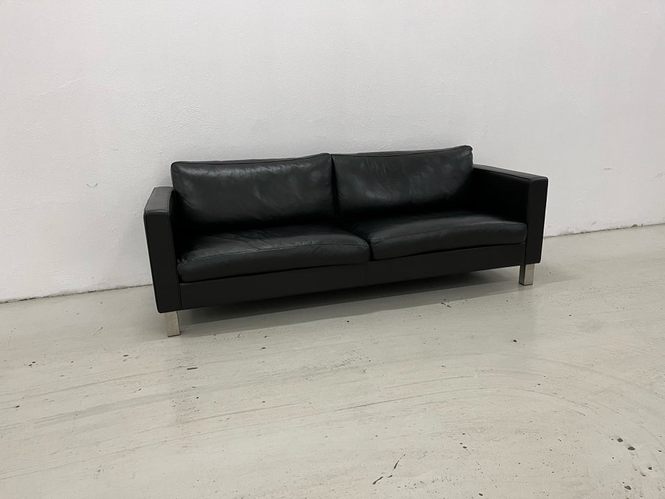 Sofa, læder, 3 pers.