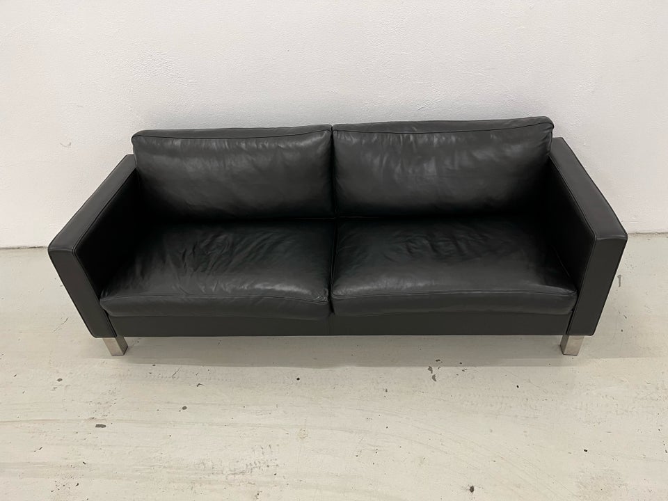 Sofa, læder, 3 pers.