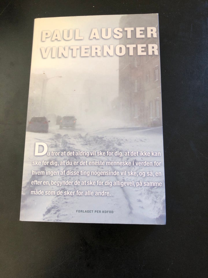 Vinternoter, Paul auster, genre: