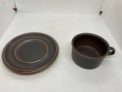 Keramik Thekop med underkop