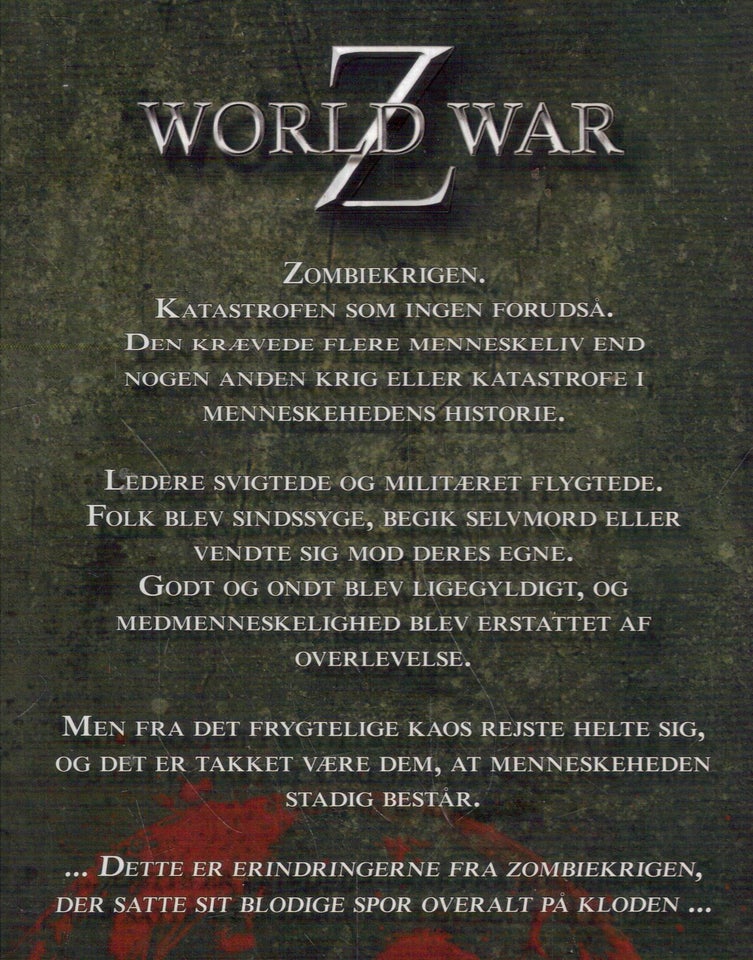 World war Z. , Af Max Brooks, genre: