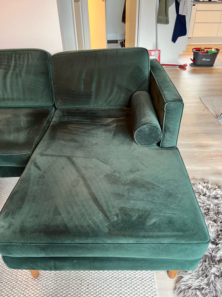 Sofa, velour, 3 pers.