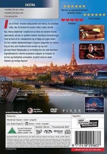 Ratatouille, DVD, animation