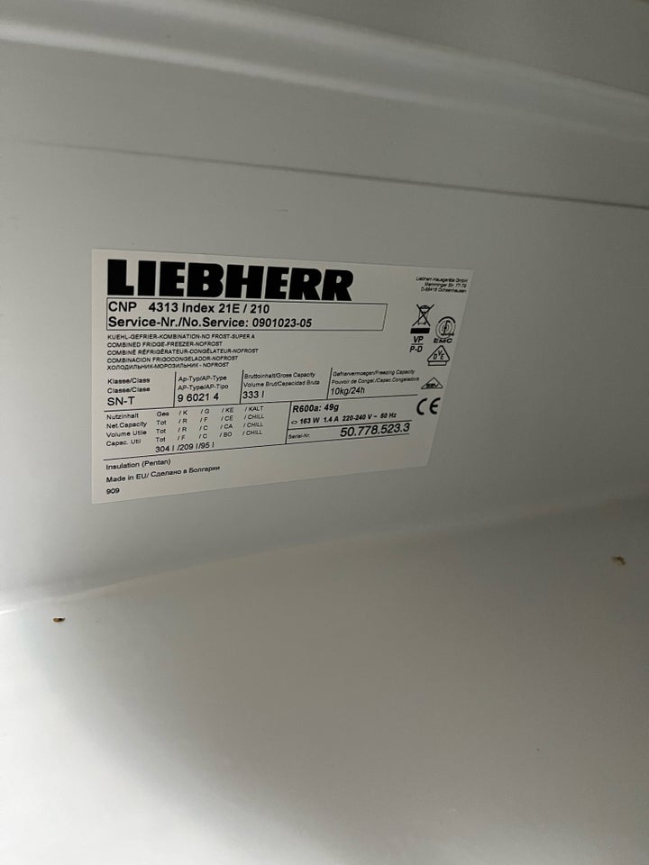 Køle/fryseskab Liebherr CNP