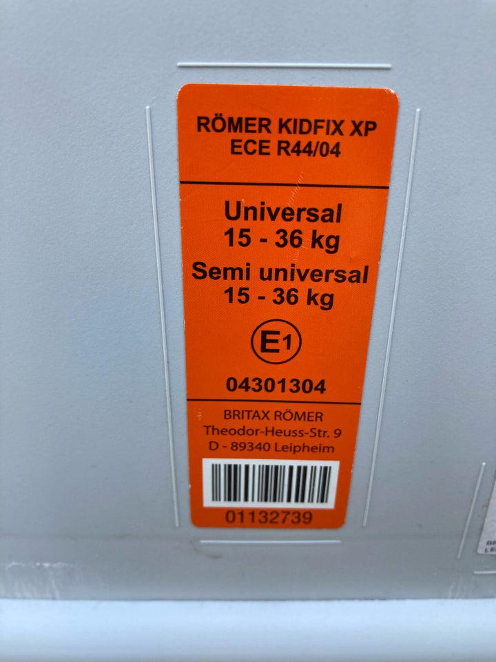 Autostol, op til 36 kg , Römer