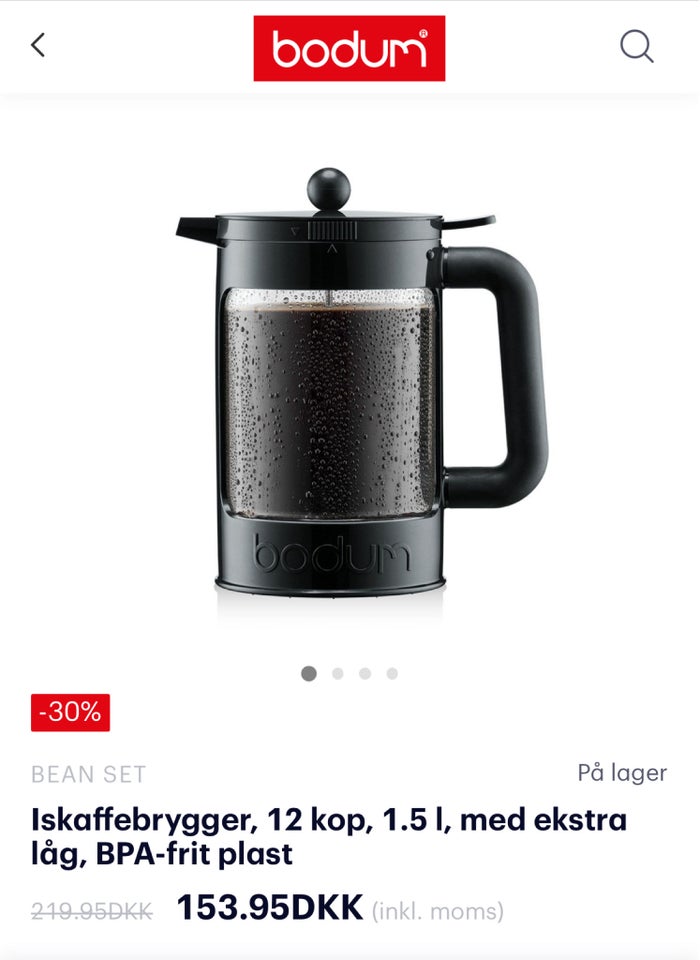 Plastik Bodum french press  Bodum