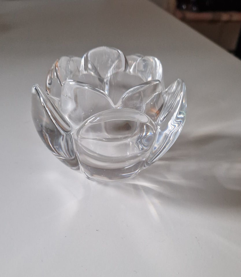 Glas Lotus fyrfadsstage