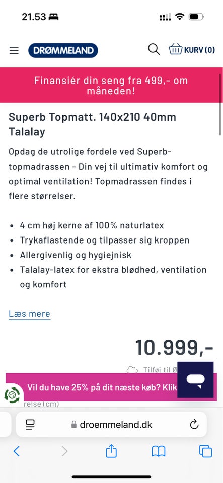 Topmadras, Drømmeland, b: 140 l: