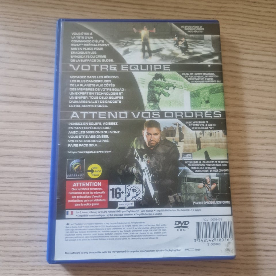 Swat Global Strike Team PS2 anden