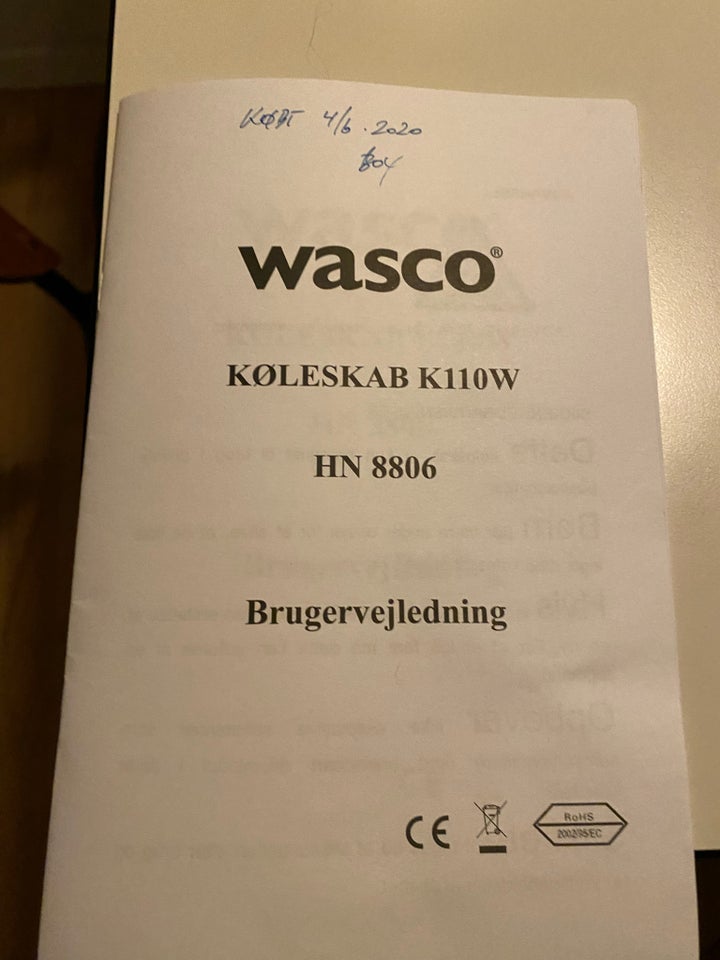 Andet køleskab, Wasco HN 8806, 110