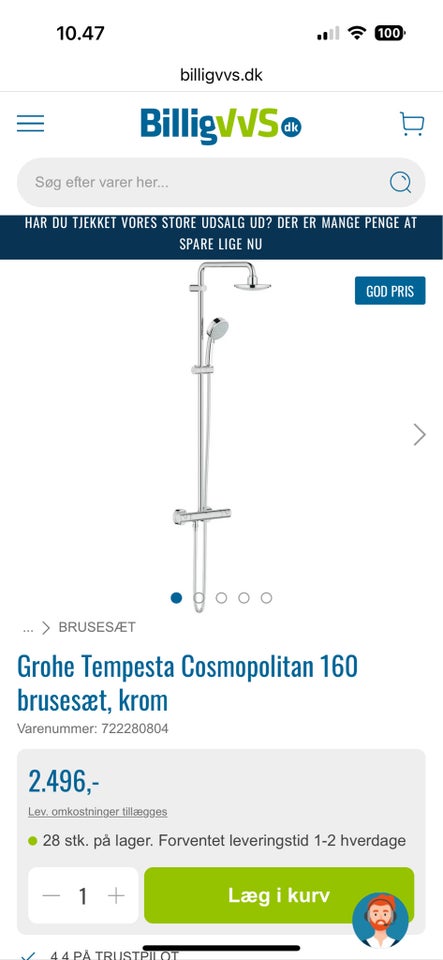 Brusesæt, Grohe Tempesta