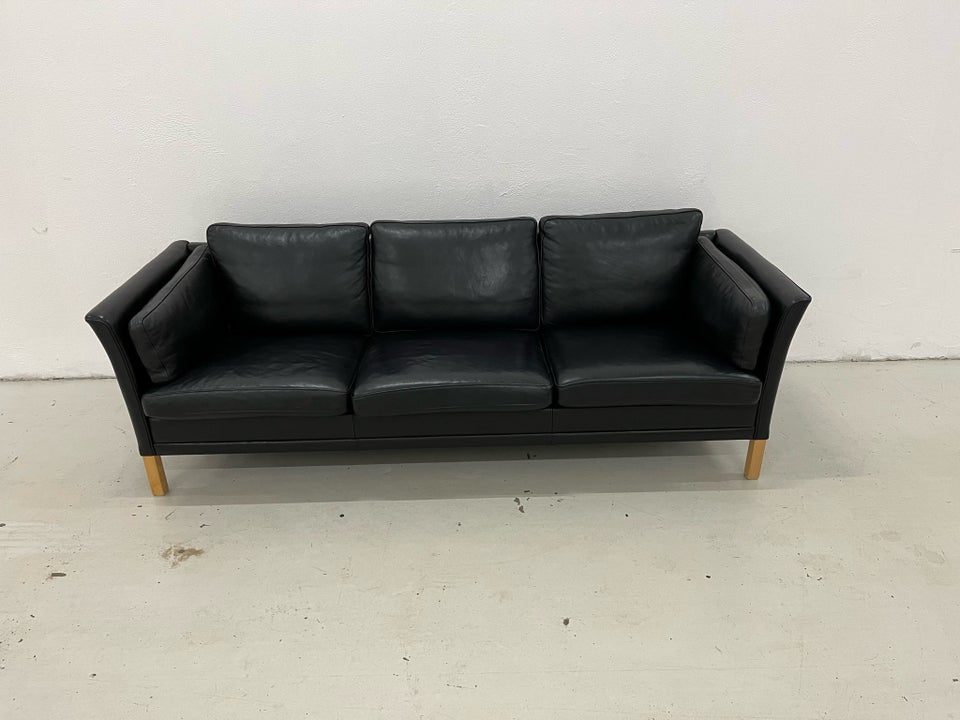 Sofa, læder, 3 pers.