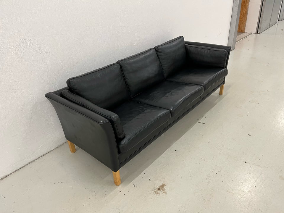 Sofa, læder, 3 pers.