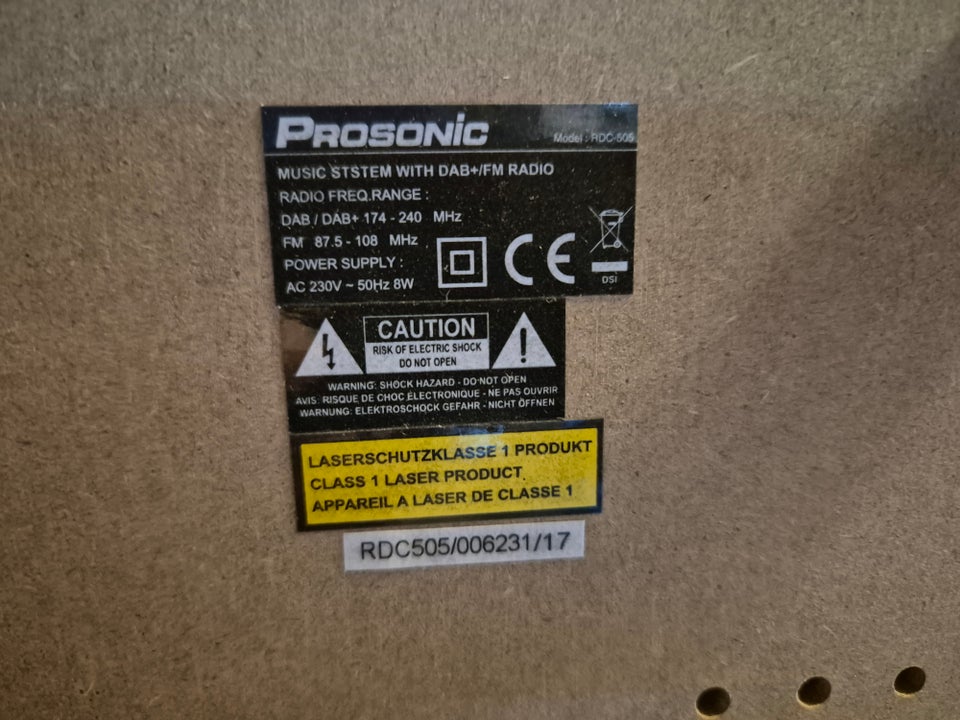 DAB-radio, Prosonic, RDC-505