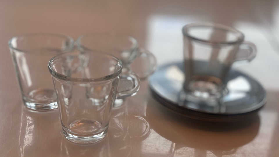 Glas Espresso kopper i glas 