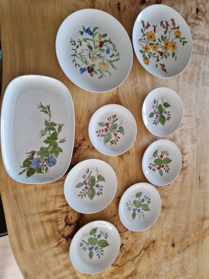 Porcelæn, Tallerkener, Retro