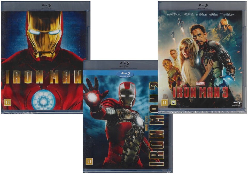 Iron Man 1 + 2 + 3., Blu-ray, andet