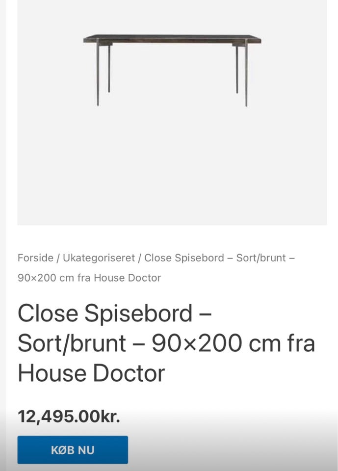 Spisebord, House Doctor , b: 90 l: