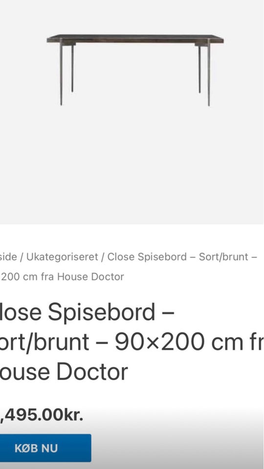 Spisebord, House Doctor , b: 90 l: