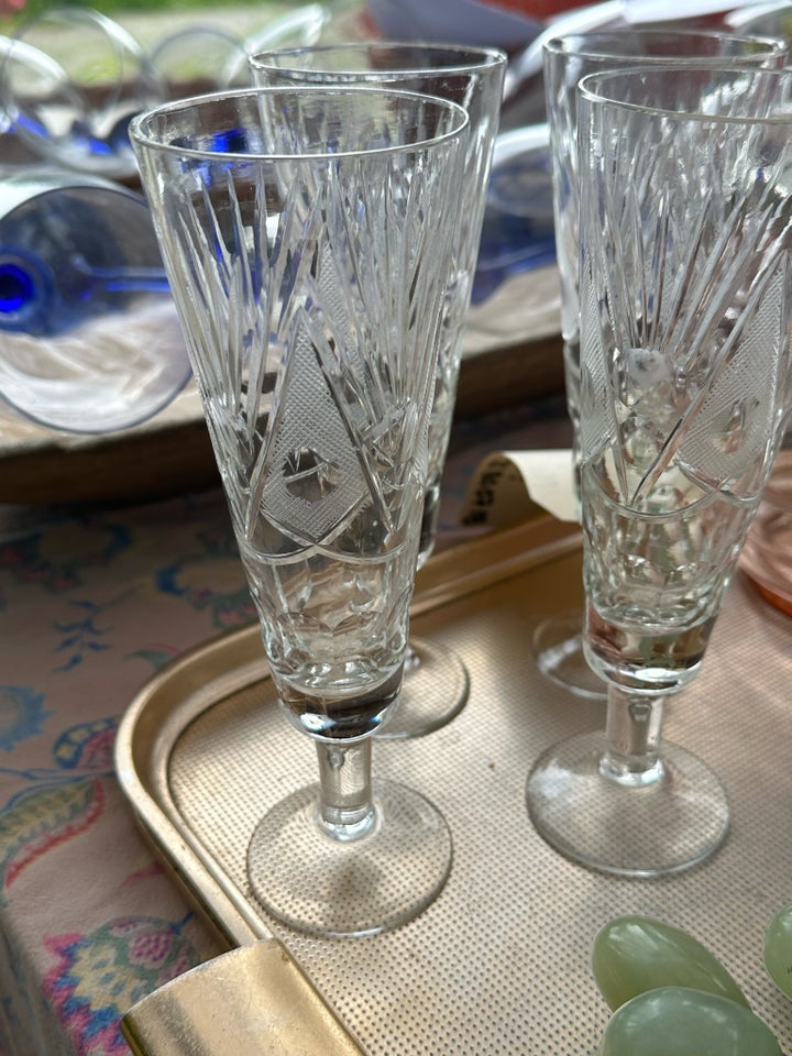 Glas Krystal fløjter Vintage