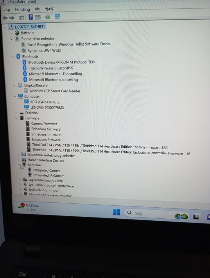 Lenovo T14, I5 GHz, 16 GB ram