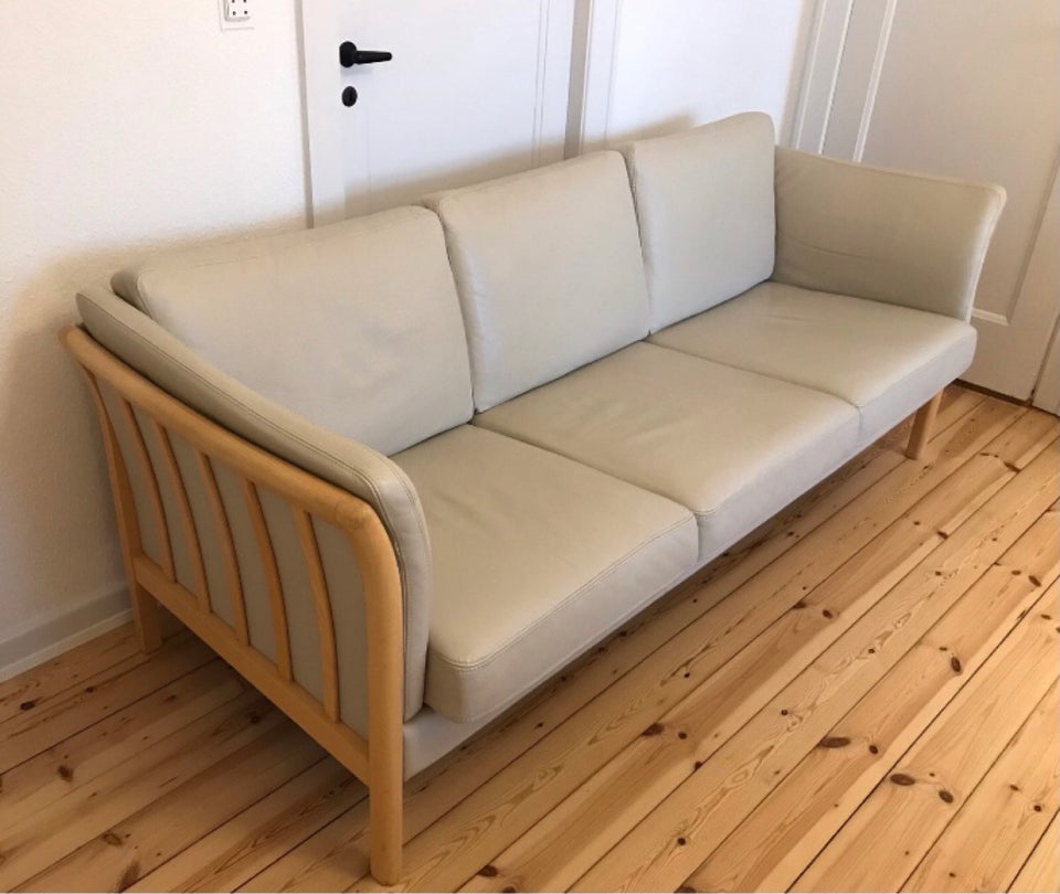 Sofa, læder, 3 pers.