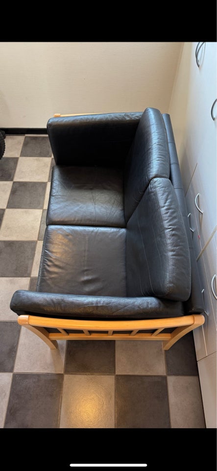 Sofa, læder, 2 pers.