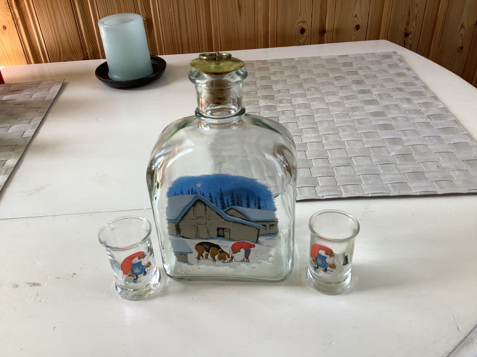 Glas, Wibjerg juleflaske med 2 glas