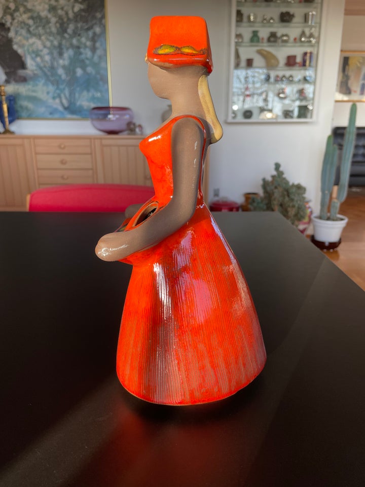 Blomsterpigevase / kvindefigur /