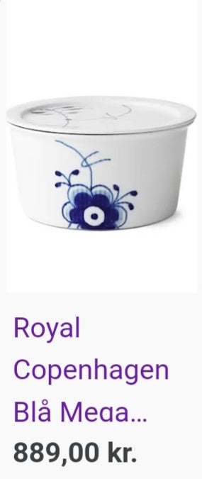 Porcelæn Krukke med låg Royal