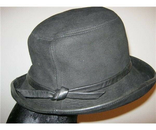 Hat, ruskind/skind hat, Bodecker