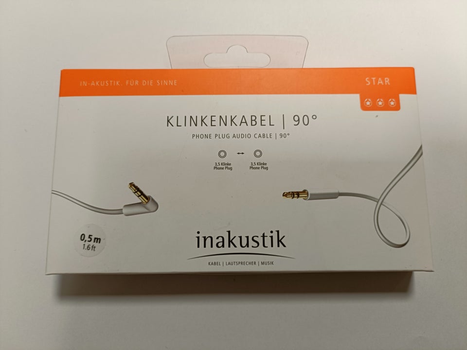 Andet , Star MP3 3.5 AUX kabel nyt,