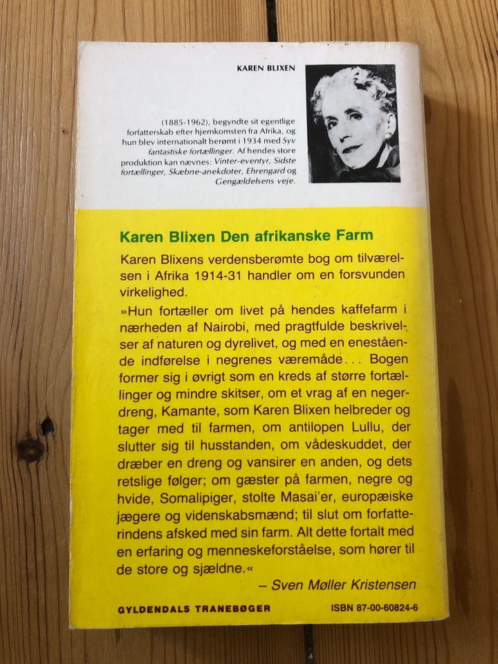 Den afrikanske farm, Karen Blixen,