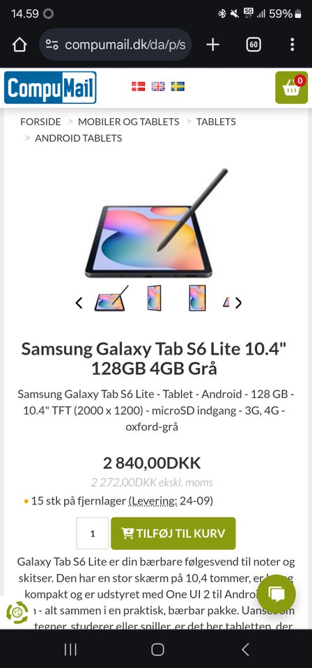 Samsung Galaxy tab s6 lite p613