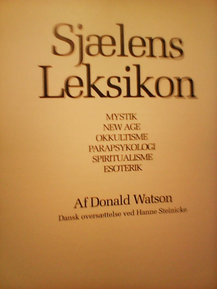 Sjælens leksikon, Donald Watson,