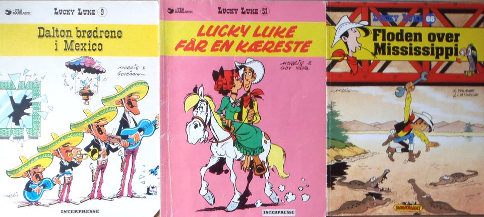 Lucky Luke - 3 hæfter, Tegneserie