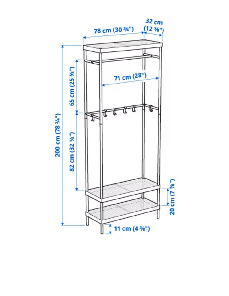 Ikea Mackapär garderobestativ,