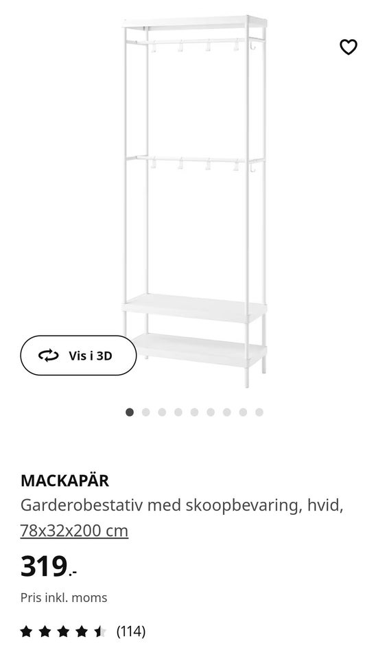 Garderobestativ, Mackapär Ikea